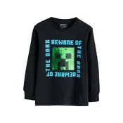 Next Majica Minecraft svetlo modra/travnato zelena/svetlo zelena/črna