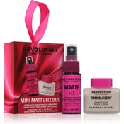 Revolution Mini Matte Fix Duo darilni set za obraz za ženske 1 kos