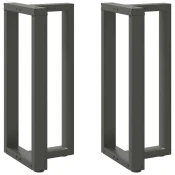 Noge za barski stol T-oblika 2 kom antracit 40x35x(90-91) cm celik
