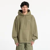 Mikina Nike Solo Swoosh Mens Pullover Hoodie Medium Olive/ Medium Olive/ White XS