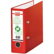 Bankovni registrator Esselte  - A5, 7 cm, zamjenjiva naljepnica, crven