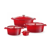 Set Litoželeznih Loncev, Emajliran, 4 Delni