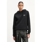 Pulover A.P.C. hoodie standard rue madame GOTS črna barva, s kapuco, COHBV.M27914