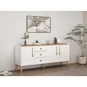 Hanah Home Konzola Mitra, 180x80x45 cm, Bela