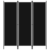 Vidaxl Paravan 3-delni črn 150x180 cm