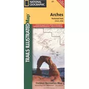 National Geographic Trails Illustrated Map Arches National Park Utah, USA