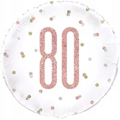 Unique Folija balon za 80. rojstni dan, 18 palcev