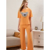 Trendyol Milla Ženski set pidžame Thmss23Pt00134, Narandžasti