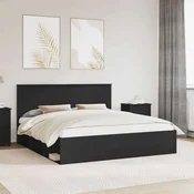 vidaXL vidaXL Konstrukcija postelje Črna 200 x 200 cm Masivno borovo les, (5000104013)