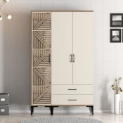 Hanah Home Garderober Kumsal PT, 120x201.4x47.5 cm, Krem