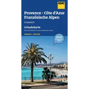 ADAC Urlaubskarte Provence, Französiche Alpen, Cote dAzur 1:300.000