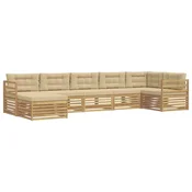 Set vanjskih sofa 7 kom. Bijela i bež