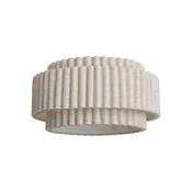 Japandi Lampshade in Beige Linen 35/35/18 - Scalloped