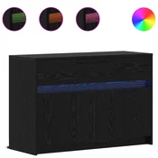 TV ormar 91 x 34 x 61 cm Crni hrast Konstruirano drvo