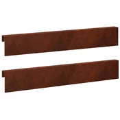 vidaXL Pokrivni profil za vrtno obrobo 2 kos 100 x 5 x 15 cm