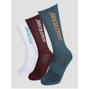 Santa Cruz Strip 3 Pack Socks navy