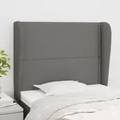 Vidaxl vidaXL Vzglavnik s krilci temno siv 103x23x118/128 cm blago