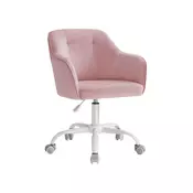 Songmics Pisarna stol 64x64x83-93 cm roza