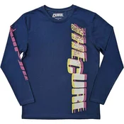 The Cure Glitched Logo Sleeve Print Denim Blue M Majica