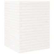 Vidaxl Vrtno cvetlično korito belo 50x50x68,5 cm trdna borovina