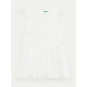United Colors Of Benetton Vsakodnevna obleka 40WMGV01R Bela Regular Fit