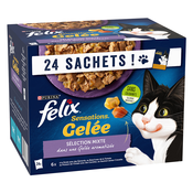 Felix Sensations vrečke 24 x 85 g - Mešana raznolikost v želeju