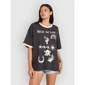 RVCA Dani Miller Oversized Ringer ženska majica washed black