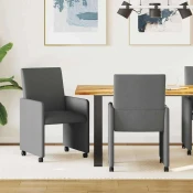 Blagovacke stolice s kotacima 2 pcs Tamno siva 57 x 66 x 94 cm