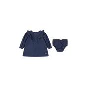 Haljina Levis WILD WEST RUFFLE DRESS boja: tamno plava, mini, širi se prema dolje, 1EN585
