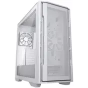 COUGAR | Uniface White| PC Case | Mid Tower/Mesh Front Panel/2 x ARGB Fans/TG Left Panel - CGR-5C78W
