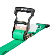 VEVOR Komplet za privez kolesnega zagozda 300x96x48 mm 42 kg trak z zaponko črne barve
