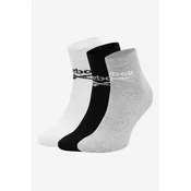 Set 3 parov unisex visokih nogavic Reebok R0429-SS24 (3-pack) Pisana