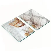 shumee Trpežne in elegantne steklene table z vzorcem muckovega puloverja 2x40x52 cm