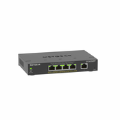 NETGEAR 5-Port Gigabit Ethernet PoE+ Plus Switch (GS305EP), Upravljano, L2/L3, Gigabit Ethernet (10/100/1000), Puni dostrani ispis, Podrška za napajanje putem Etherneta (PoE)