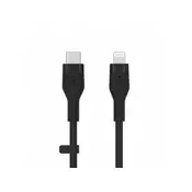 BELKIN Belkin BOOST CHARGE Flex Silicone cable USB-C to Lightning - 2M - Black (CAA009bt2MBK)