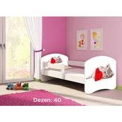 Deciji krevet ACMA II 140x70 + dusek 6 cm WHITE40