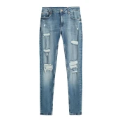 Bershka Kavbojke moder denim