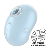 Satisfyer Cutie Ghost - stimulator klitorisa na baterije, zracni valovi (plavi)