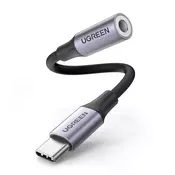 USB-C v ženski audio 3.5 mm adapter Alchemy z vgrajenim DAC za telefone brez priključka za slušalke - črn