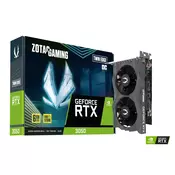 ZOTAC Graficka karta gaming Geforce RTX 3050, 6 GB, Twin edge OC GDDR6, 96 bit, 3xDP HDMI, Tamnosiva