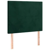Vidaxl Vzglavje postelje temno zeleno 90x5x118/128 cm žametno