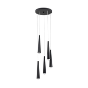 Argon 2103 - Lestenec na vrvici HOLLYWOOD 5xE14/7W/230V črn