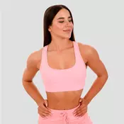 GymBeam Športni nedrček Mesh Panel Pink