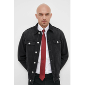 Traper jakna Trussardi za muškarce, boja: crna, za prijelazno razdoblje