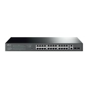 TP-Link TL-SG1428PE, Upravljano, L2, Gigabit Ethernet (10/100/1000), Podrška za napajanje putem Etherneta (PoE), Montaža u poslužiteljski ormar, 1U