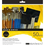 Daler Rowney Simply Komplet čopičev 50 kosov