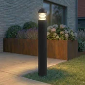 Lucande LED-ulična svetilka Skagena, antracitna, višina 90 cm, IP54 - Sodobni - antracit, prozoren - Aluminij