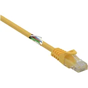 Renkforce Renkforce RF-5224648 RJ45 omrežni kabel\, Patch kabel CAT 5e U/UTP 0.15 m rumena z zaščitnim zapornim zatičem\, brez halogena 1 kos, (20418691)