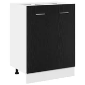 Vidaxl Spodnja omarica Črni hrast 60x46x81,5 cm Inženirski les