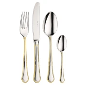 Set jedilnega pribora SETTECENTO GOLD FILET, set 24 kosov, srebrna/zlata, Pintinox